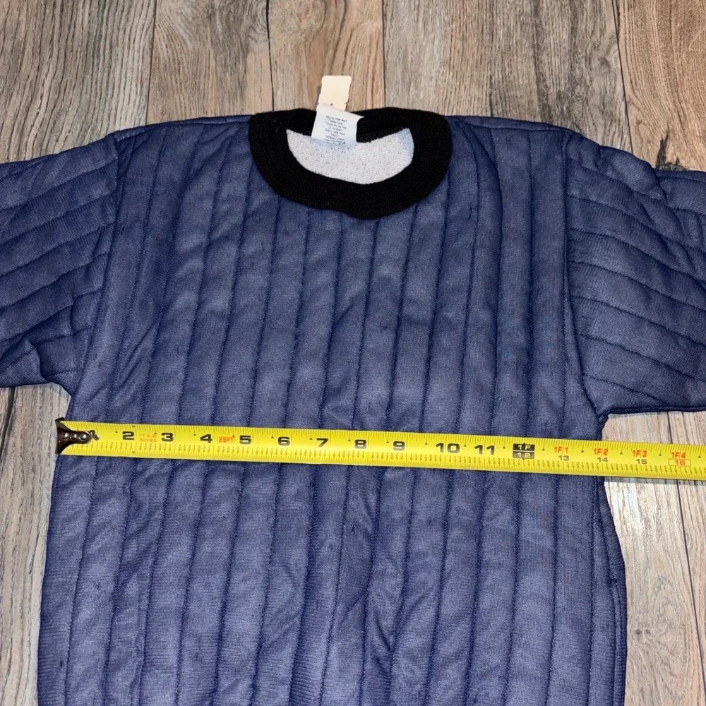 Vintage Dunham's Hollofil 808 Insulated Thermal Undershirt Blue Quilted Small